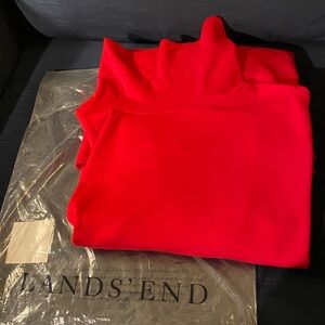 New Lands End Red Turtleneck